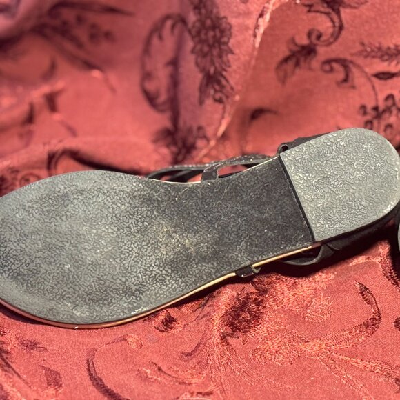 JustFab Ettie Sandal Black Gladiator Style Lots of Bling! Size 7.5 - Picture 3 of 4